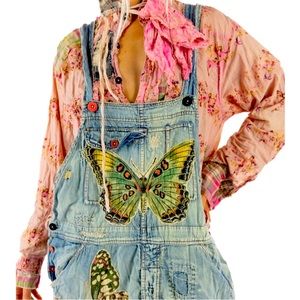 Magnolia Pearl Butterfly 🦋 Appliqué Overalls in Mariposa 🫶